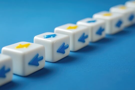 Line of directional blocks