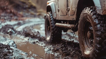 Experience the thrill of offroad adventures with an extreme terrain SUV, built to tackle rugged dirt roads with ease.