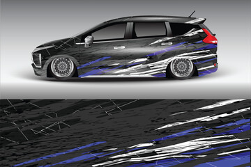 Obraz premium Custom Car Design with Abstract Graphics in Studio