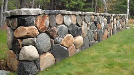Stunning Natural Stone Retaining Wall Landscape Design
