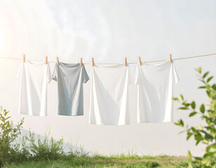 Sun-Dried Clothes on a Sunny Day