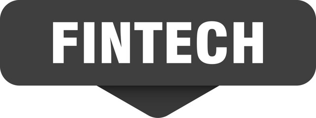 fintech sticker. fintech sign on transparent background