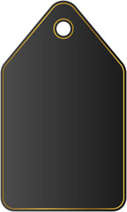 Black Blank Tag with Gold Border