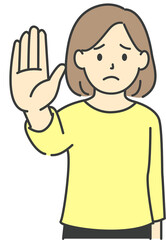 困るので断る女性B