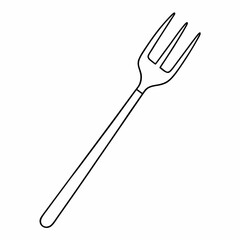 Fork vector isolated on white background