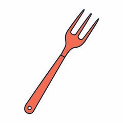 Fork vector isolated on white background