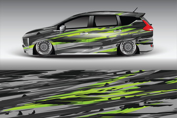 Obraz premium Stylish modified car with dynamic paint design (3)