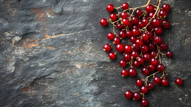 Pasas de Corinto, Currants tiny dried berries clustered on slate, muted dusty background