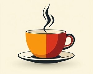 A stylized cup of coffee