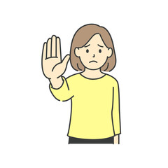 困るので断る女性B