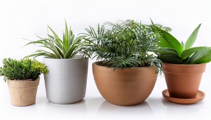 Obraz premium plant pots isolated on white background