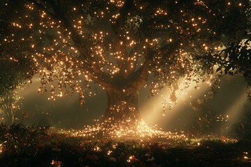 Enchanted Forest: A Night of Golden Lights