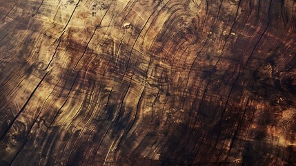 Fototapeta premium Close Up Of Brown Wood Texture With Natural Grain And Unique Surface Detail
