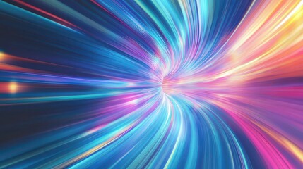 Obraz premium Vibrant motion from colorful light swirl