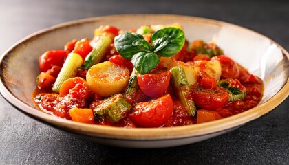 summer vegetable in romesco