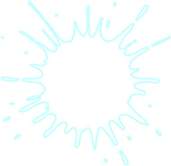 Obraz premium Pulsing water form with concentric neon outlines representing rhythmic contour in splash motion.