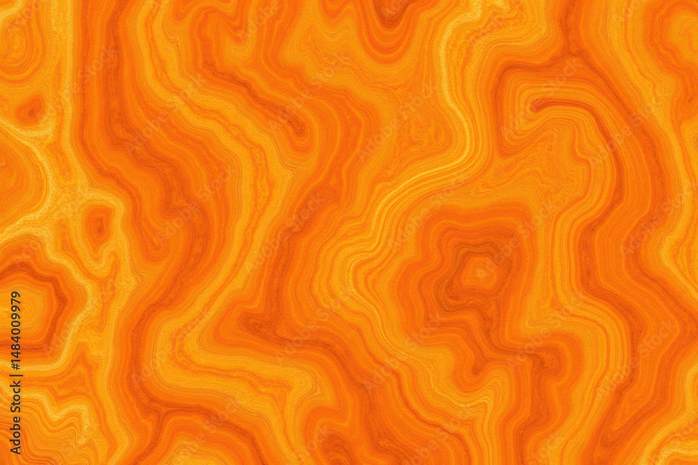 Poster abstract orange wavy pattern with smooth textures and gradients
