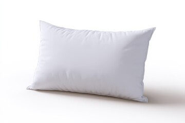 Soft, white pillow on a white background.  Perfect for a restful night's sleep.
