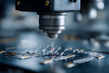 Probe testing station for finished chips micro