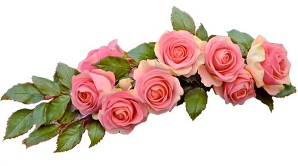 Fototapeta premium Elegant Pink Roses Bouquet Floral Arrangement