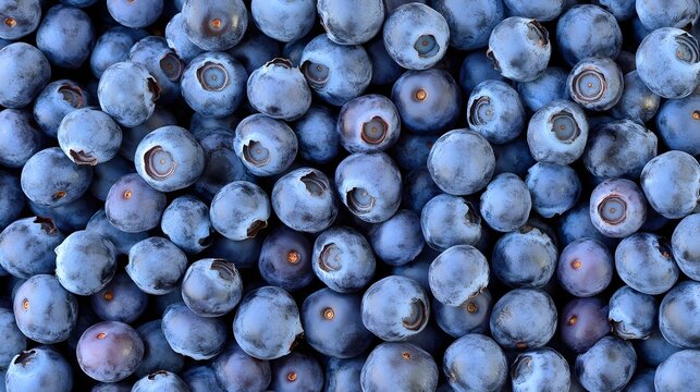 Closeup of Fresh Blueberries Background Image