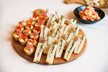Elegant Finger Sandwiches and Canapés Platter.