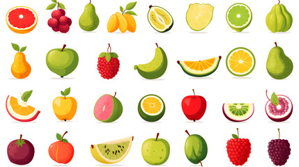 Colorful Fruit Infographic Cartoon Vector Illustration Isolated on White Background