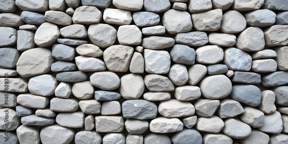 Poster textured stone wall backdrop. rustic charm showcases natural stone patterns. gray and white stones c