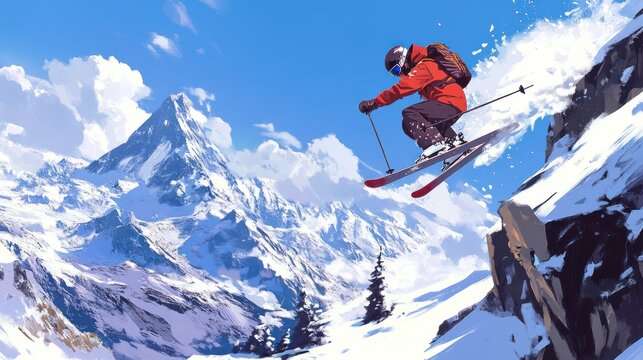 Stunning Ski Jump in the Alps: A Breathtaking Winter Landscape