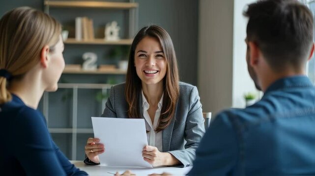 Smiling Female HR Professional Conducting Job Interview &mdash; Friendly and Professional Hiring Process

