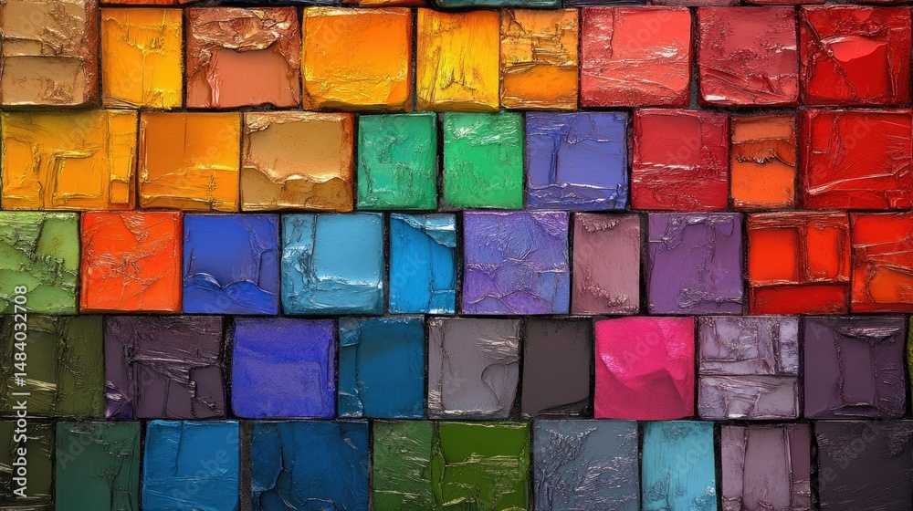 Poster abstract multicolor mosaic background with artistic flair and high visual appeal