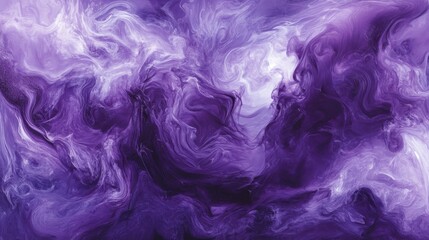 Fototapeta premium Abstract purple and white swirling paint texture background.
