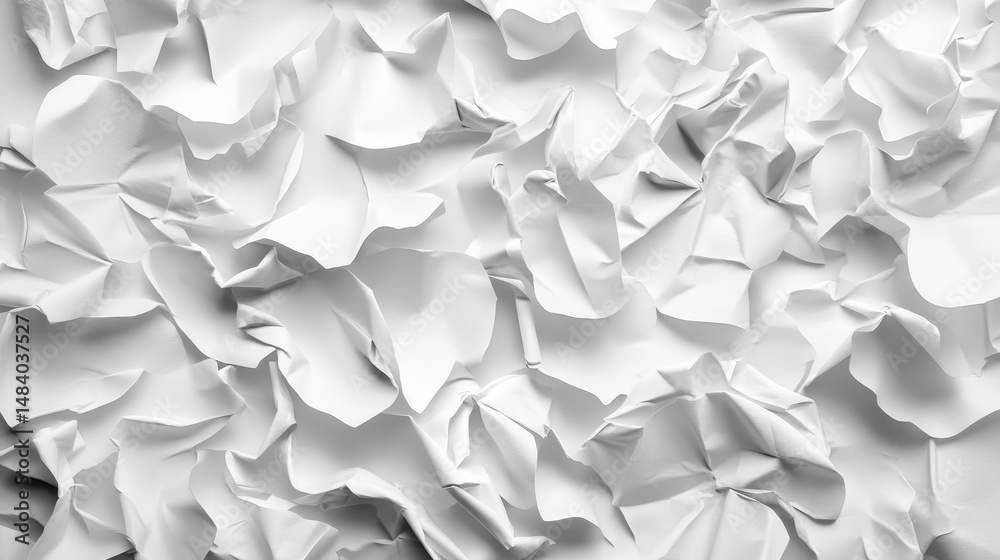 Poster abstract textured background of crumpled white paper. (1)