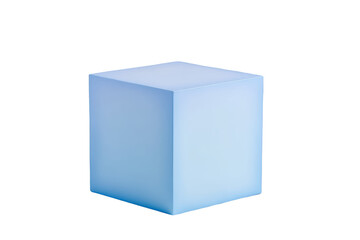 Fototapeta premium Light Blue Cube On Transparent Background