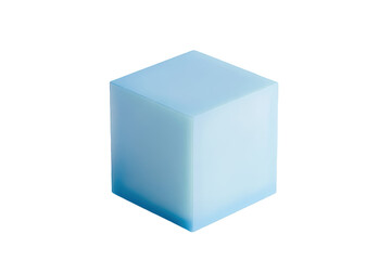 Fototapeta premium Blue Isometric Cube Isolated On Black Background On Transparent Background