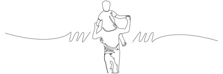 line art illustration for father's day