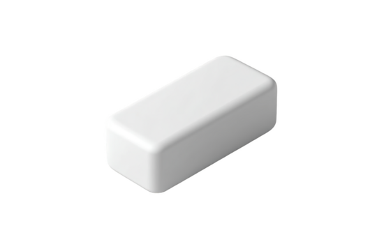 White Rounded Rectangle On Transparent Background