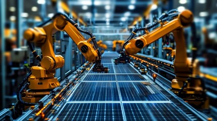 Conveyor belts streamline the assembly process in industrial plants.