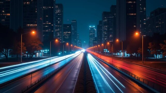 Dynamic Night Drive A Fascinating Exploration of Urban Roads and Their Vibrant Environment