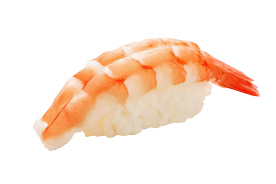 Shrimp Nigiri Sushi On Black Background