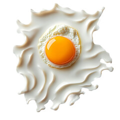 Obraz premium photograph of crispy fried egg on pan