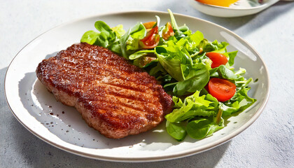 Bistec con ensalada