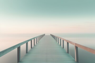 Fototapeta premium wooden bridge over water