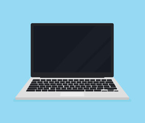 Laptop High Quality 2D vector illustration single color background