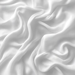 Obraz premium Soft, flowing white fabric drapes in elegant folds