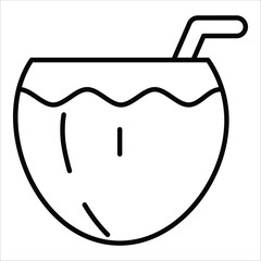 coconut water icon element for design