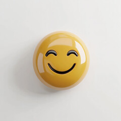 A yellow smiley face with a happy expression. The face is smiling and has a happy expression