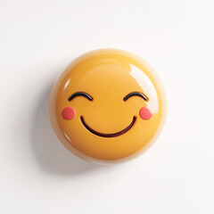 A yellow smiley face with eyes and a mouth. The eyes are closed and the mouth is open, giving the impression of a happy and relaxed expression