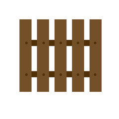 Vector illustration of wooden fence