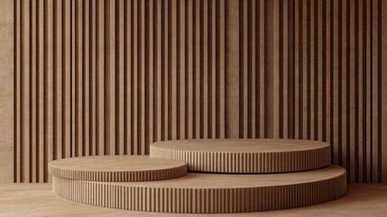 Warm Wooden Display Podium